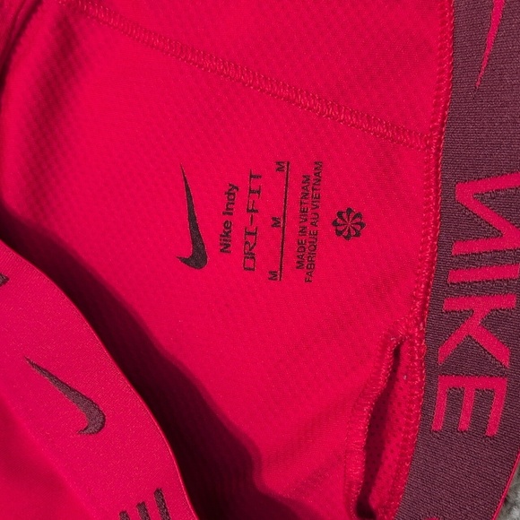 Nike Indy Dri Fit Sports Bra Fire Engine Red Women's Medium V-neck - Picture 6 of 6